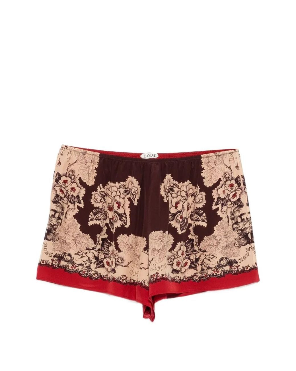 Bode Red Storybook Tap Shorts