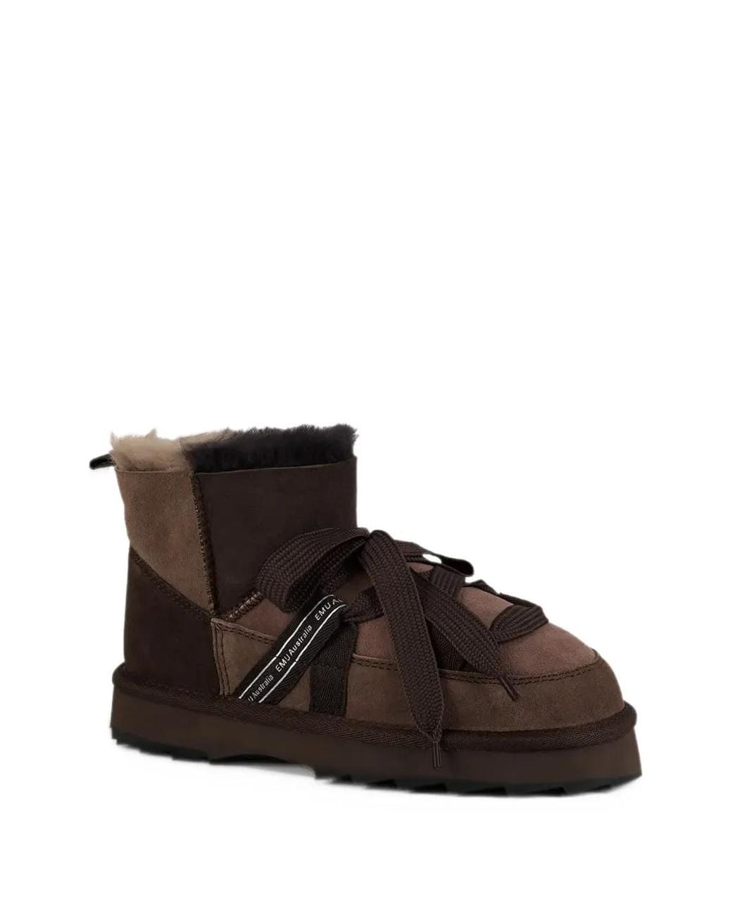 EMU Brown Patchwork Ankle Boots