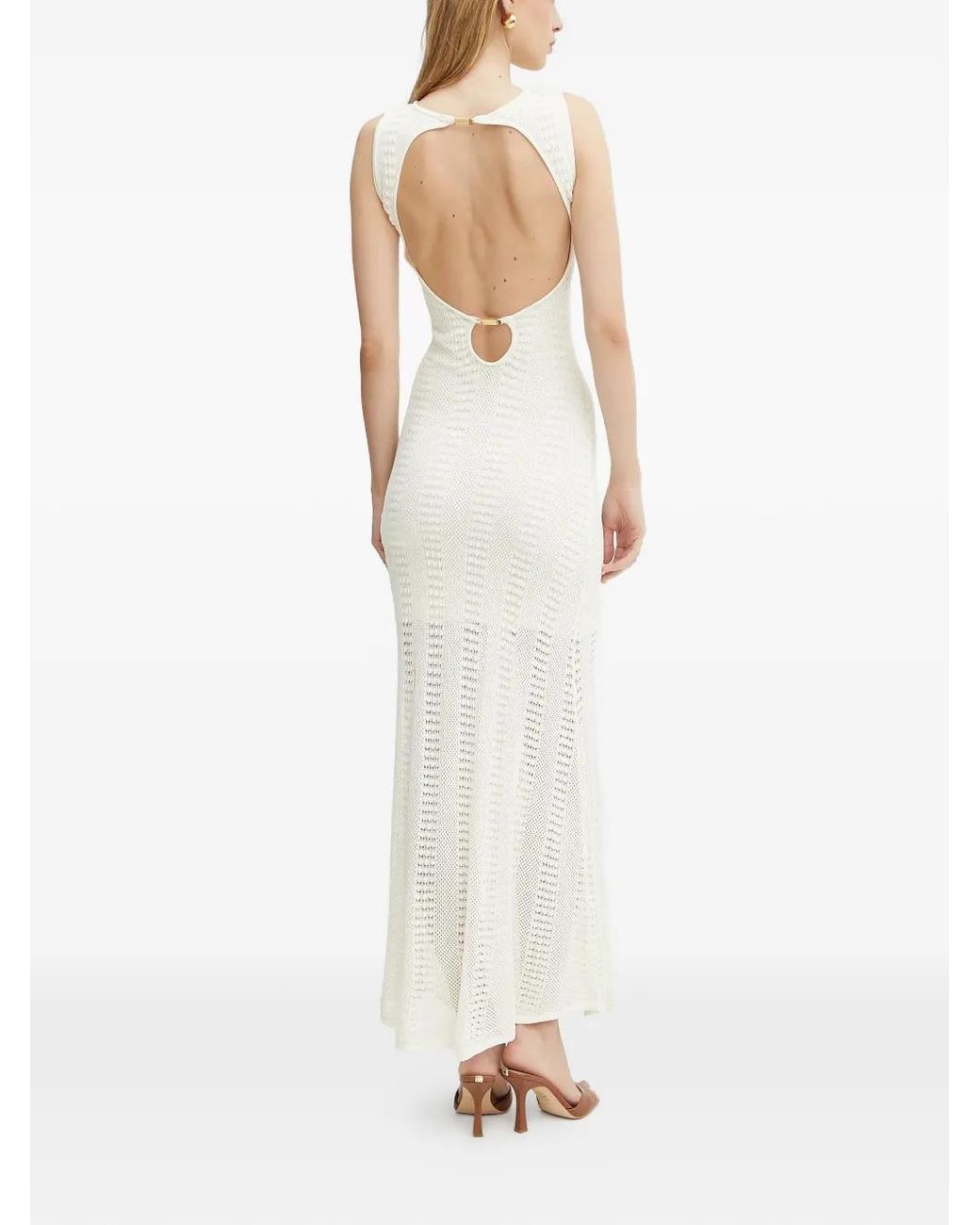 MARCIANO BY GUESS Cut-Out Detail Maxi Dress in White | Lyst