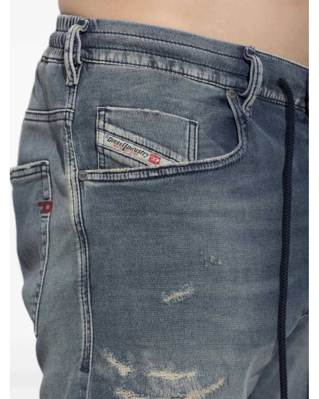 DIESEL Blue D-Krooley Drawstring Jeans for men