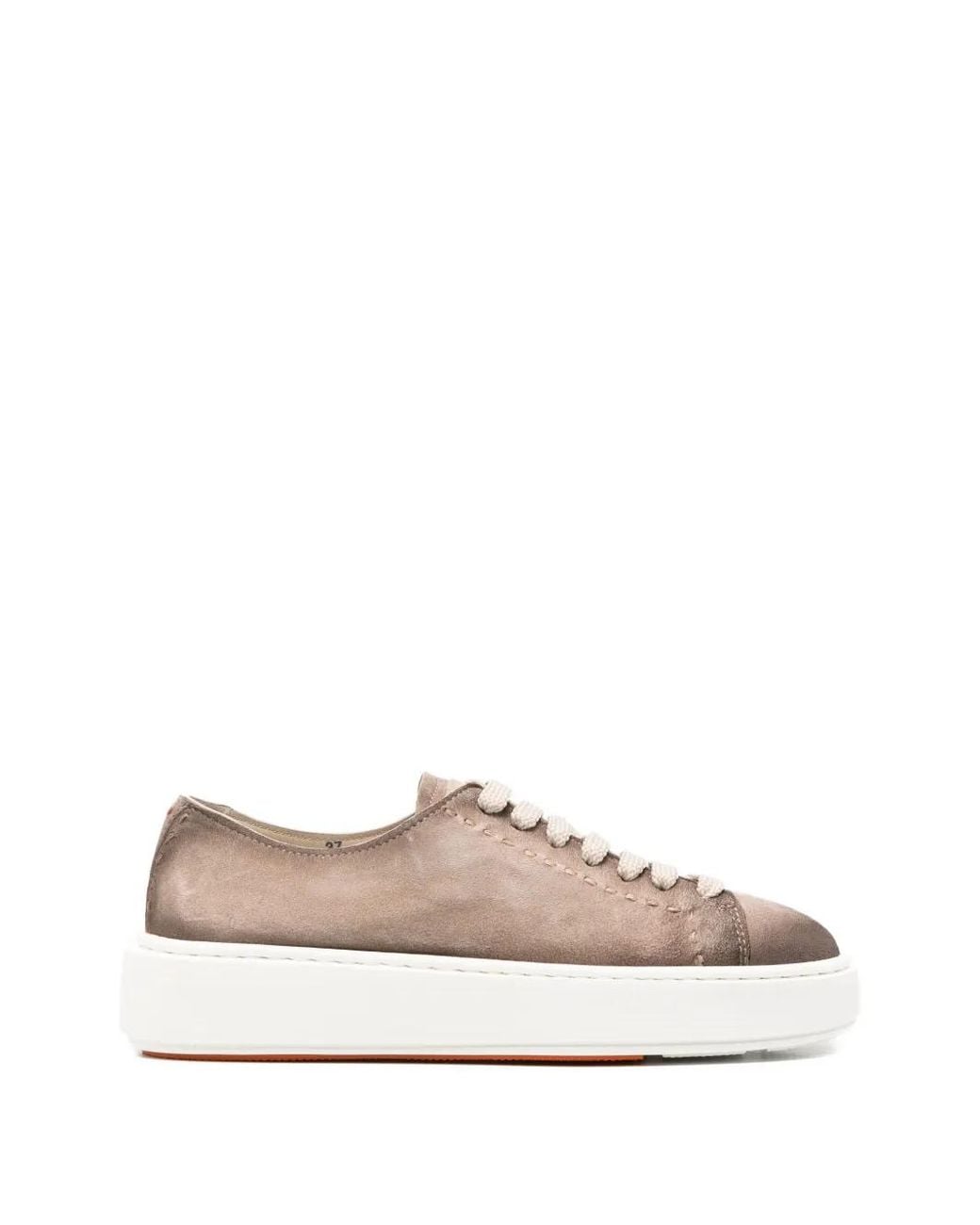 Santoni Natural Leather Sneakers
