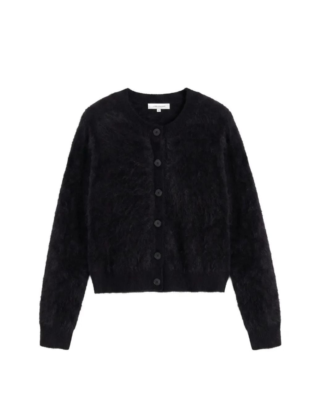 Chinti & Parker Black Brushed-Finish Cashmere Cardigan