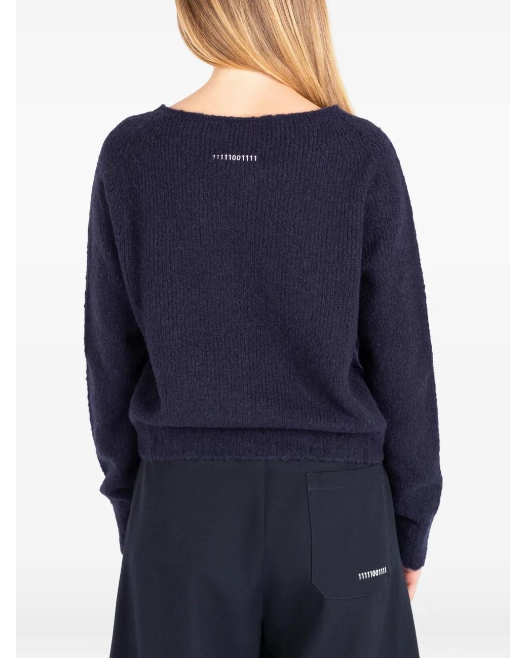 Societe Anonyme Blue Janina Ribbed-Knit Sweater