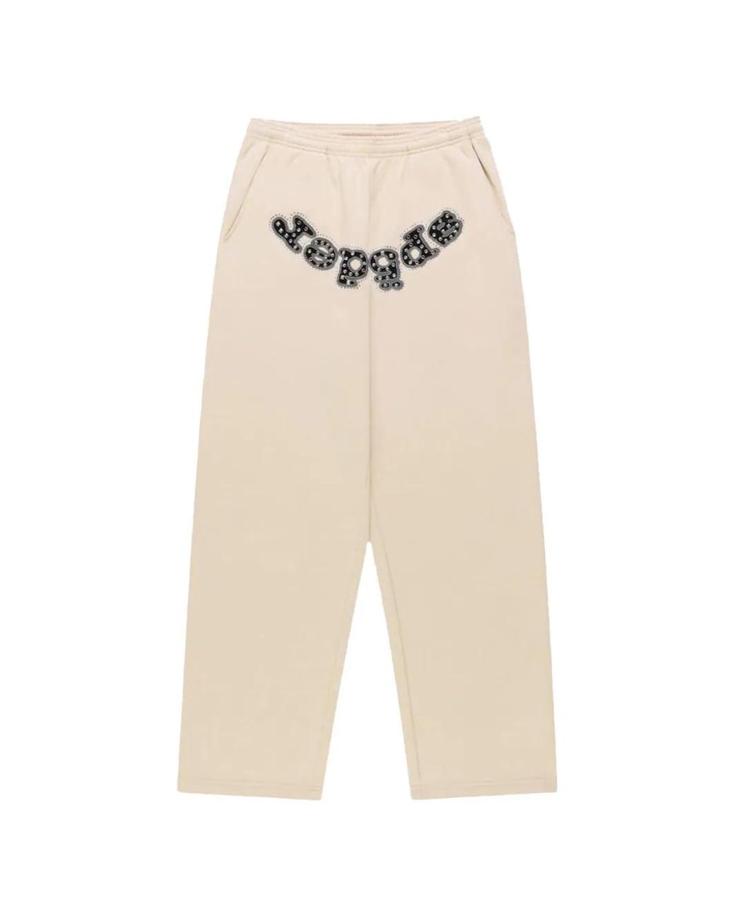 Sp5der White Pantalon De Jogging À Logo Imprimé Et Strass for men