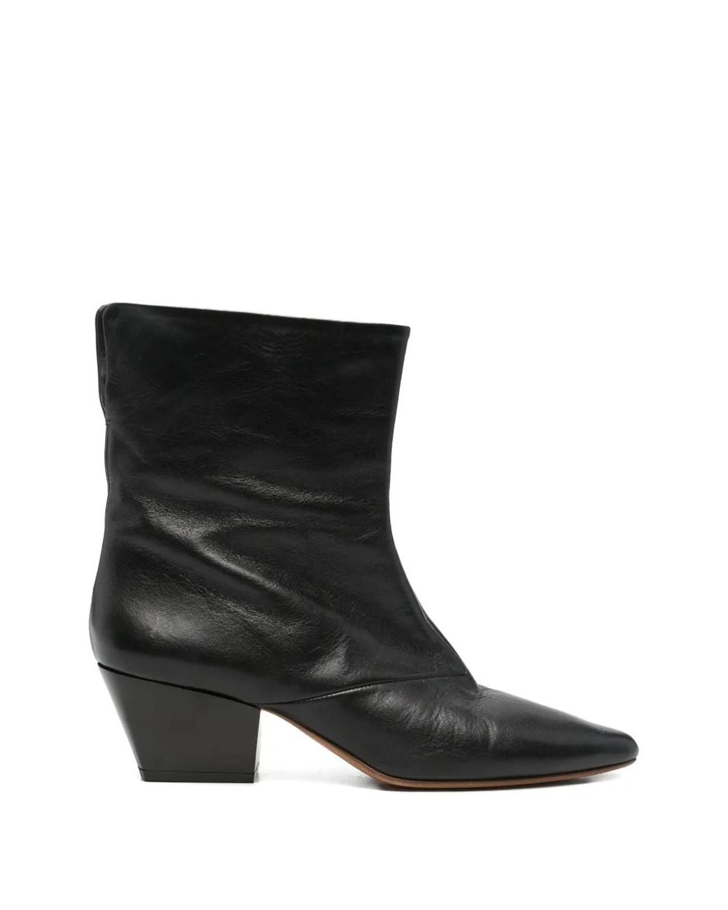 Forte_forte Black Pointed-Toe Ankle Boots