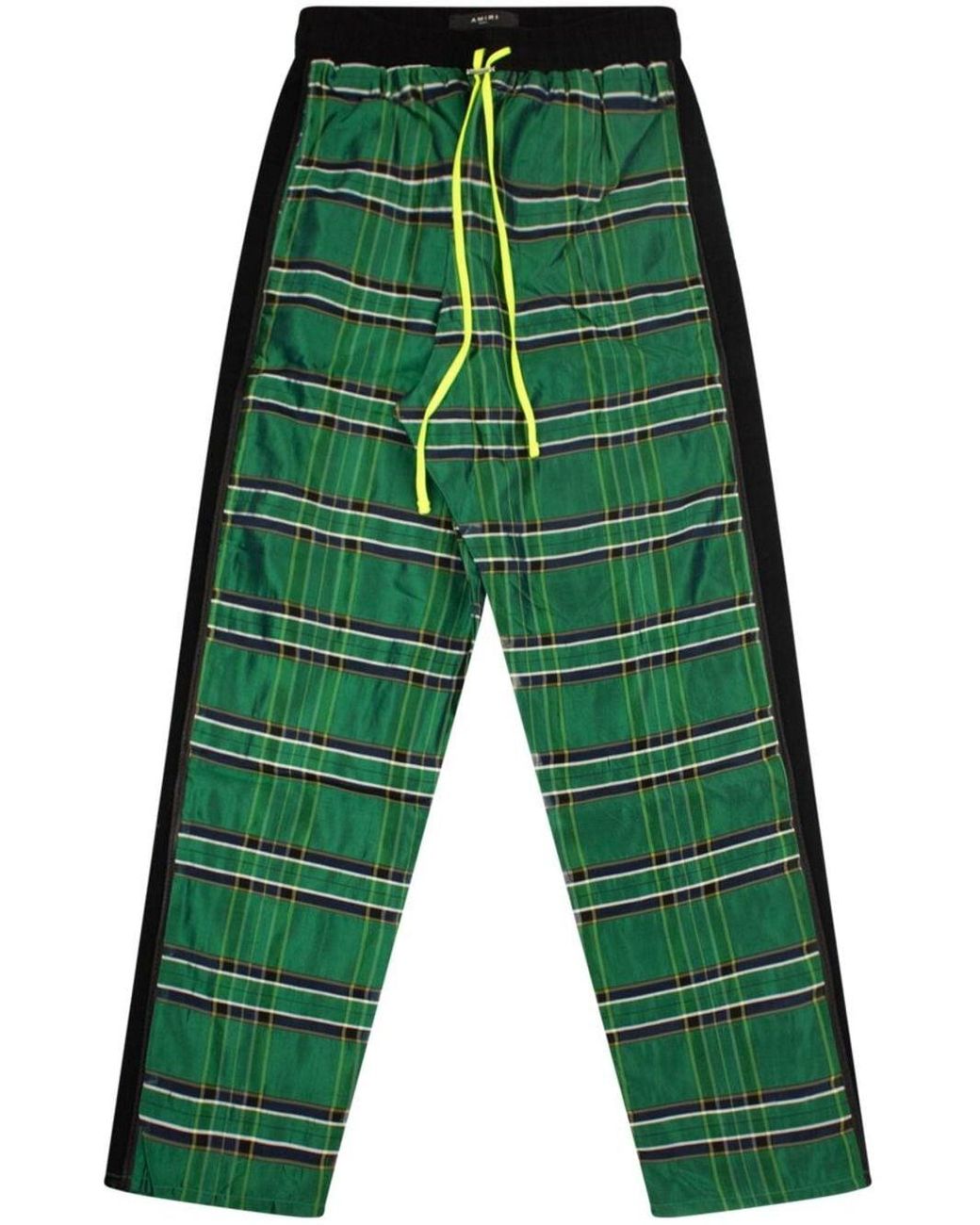 Green plaid sales track pants