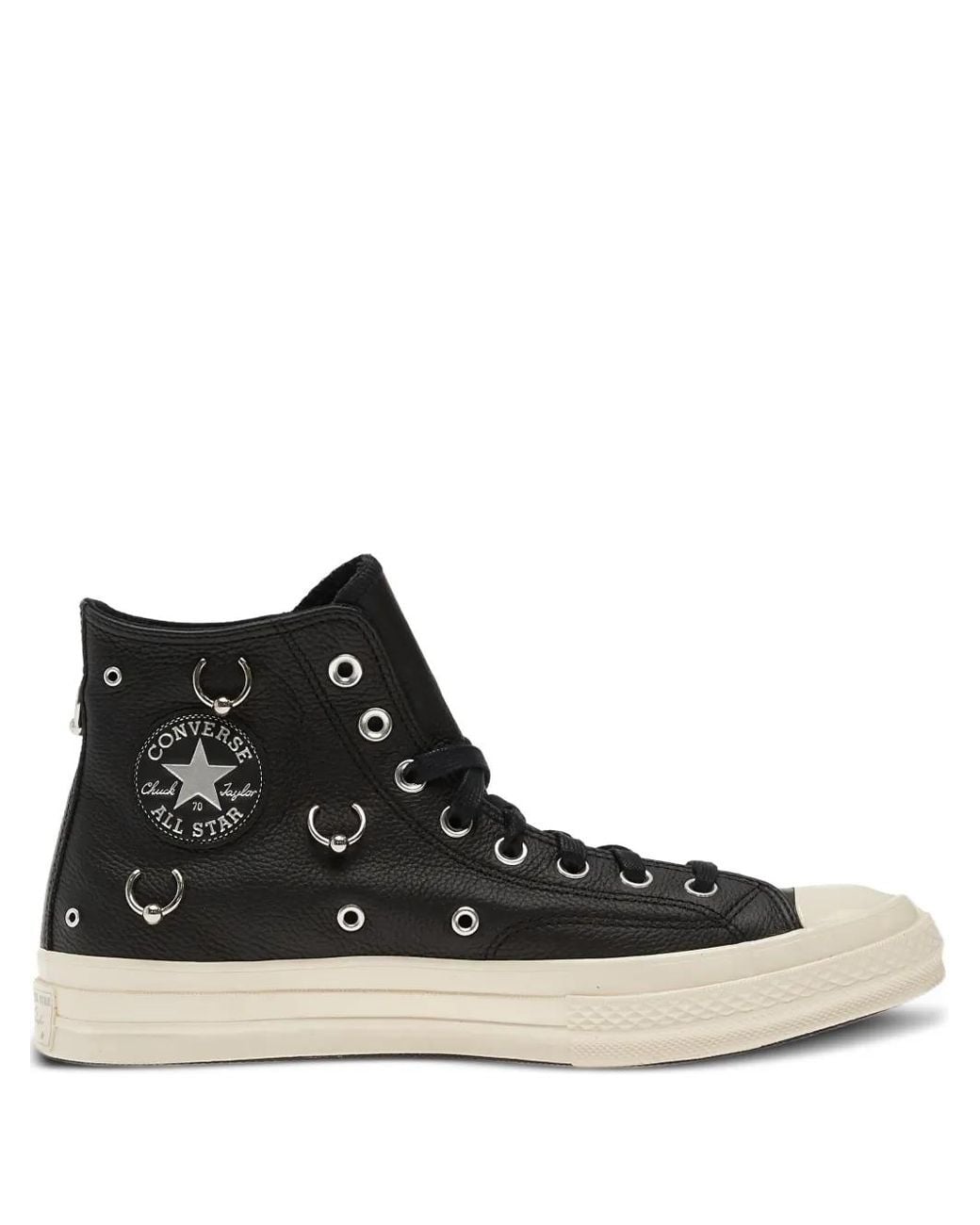 Converse Black Chuck 70 Hi Eyelet-Detail Sneakers