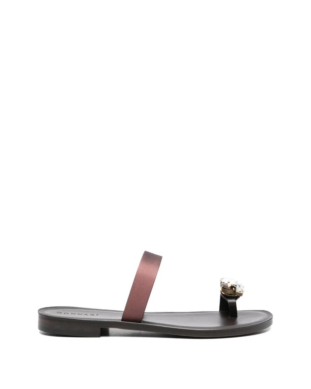 DONNARì White Embellished Leather Sandals