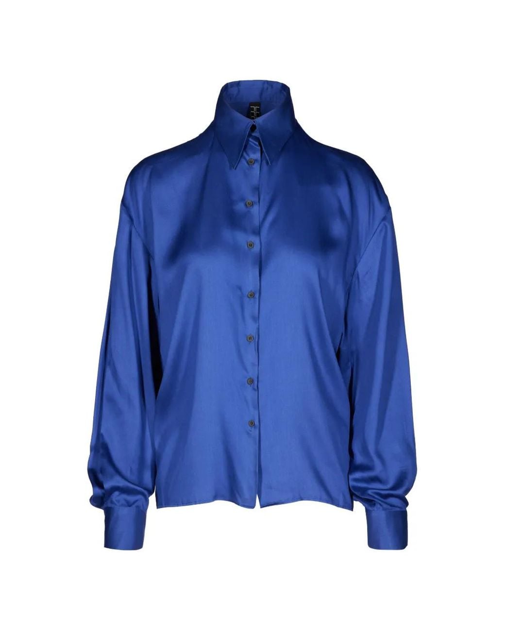 Tessitura Body Couture Blue Chemise À Manches Longues