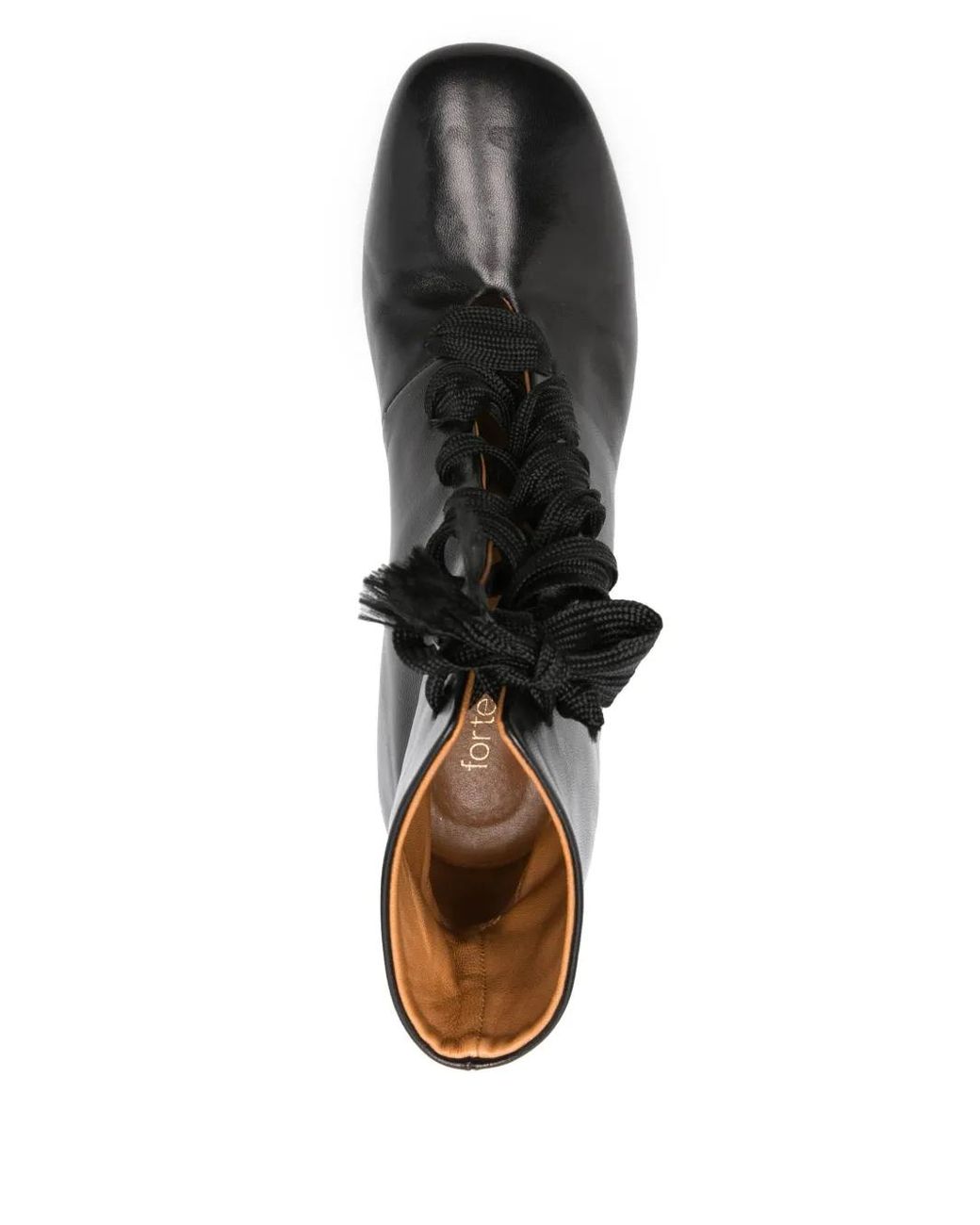 Forte_forte Black Lace-Up Ankle Boots