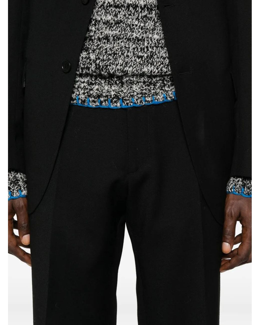 sunflower Black Tailored Trousers for men