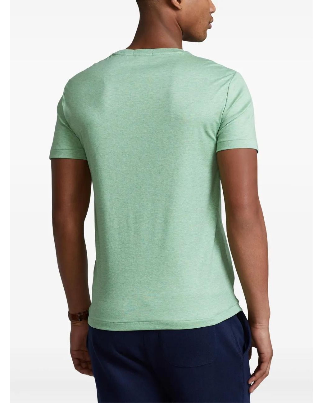 Polo Ralph Lauren Green Crew-Neck Cotton T-Shirt for men