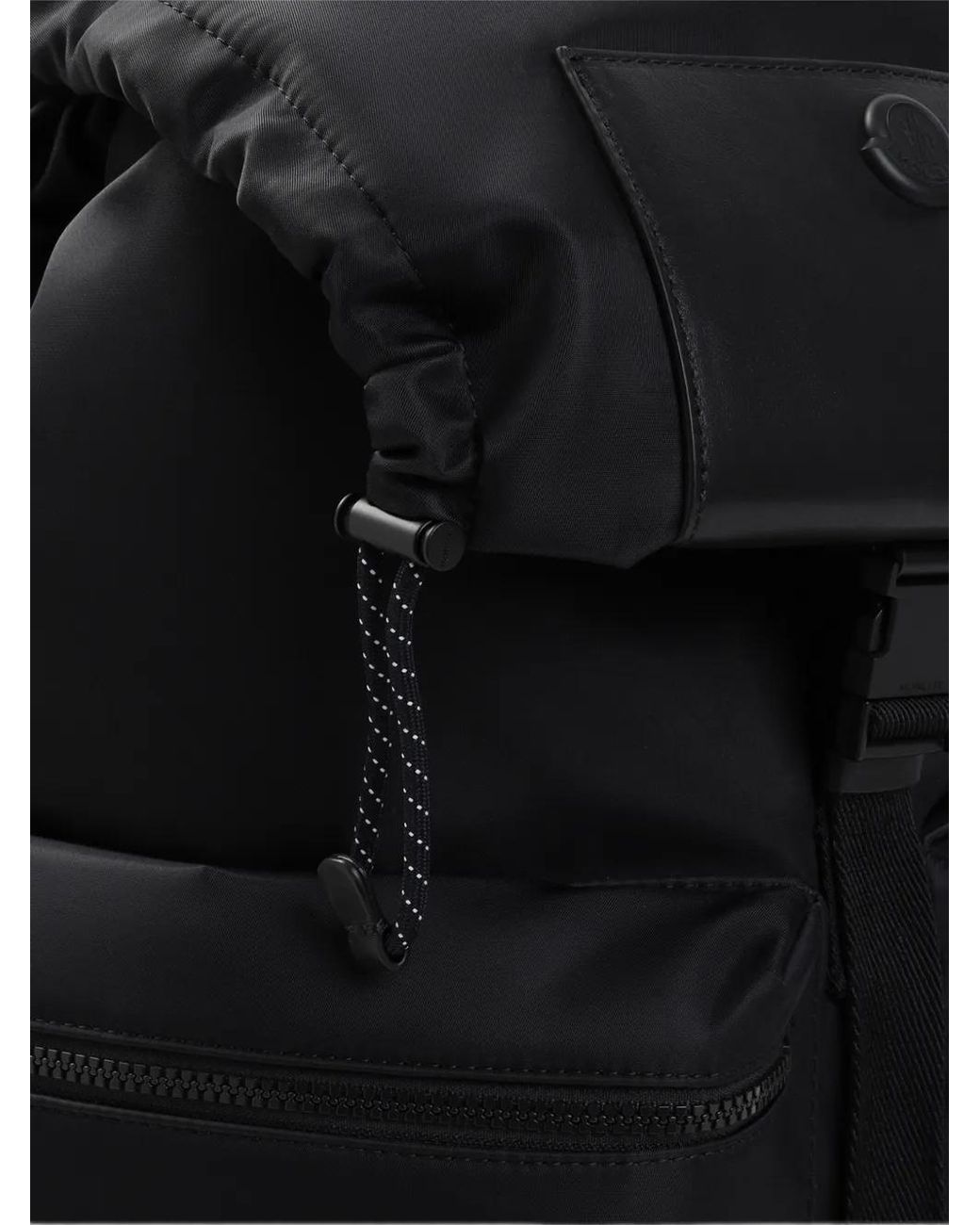 Moncler Black Kenston Buckle-Fastening Backpack for men