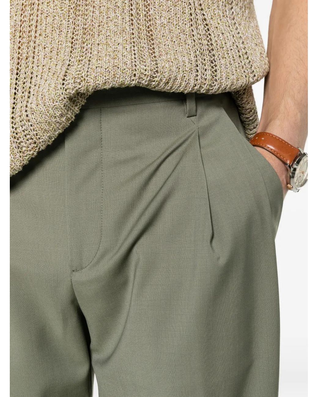 Briglia 1949 Gray Pleated Trousers for men