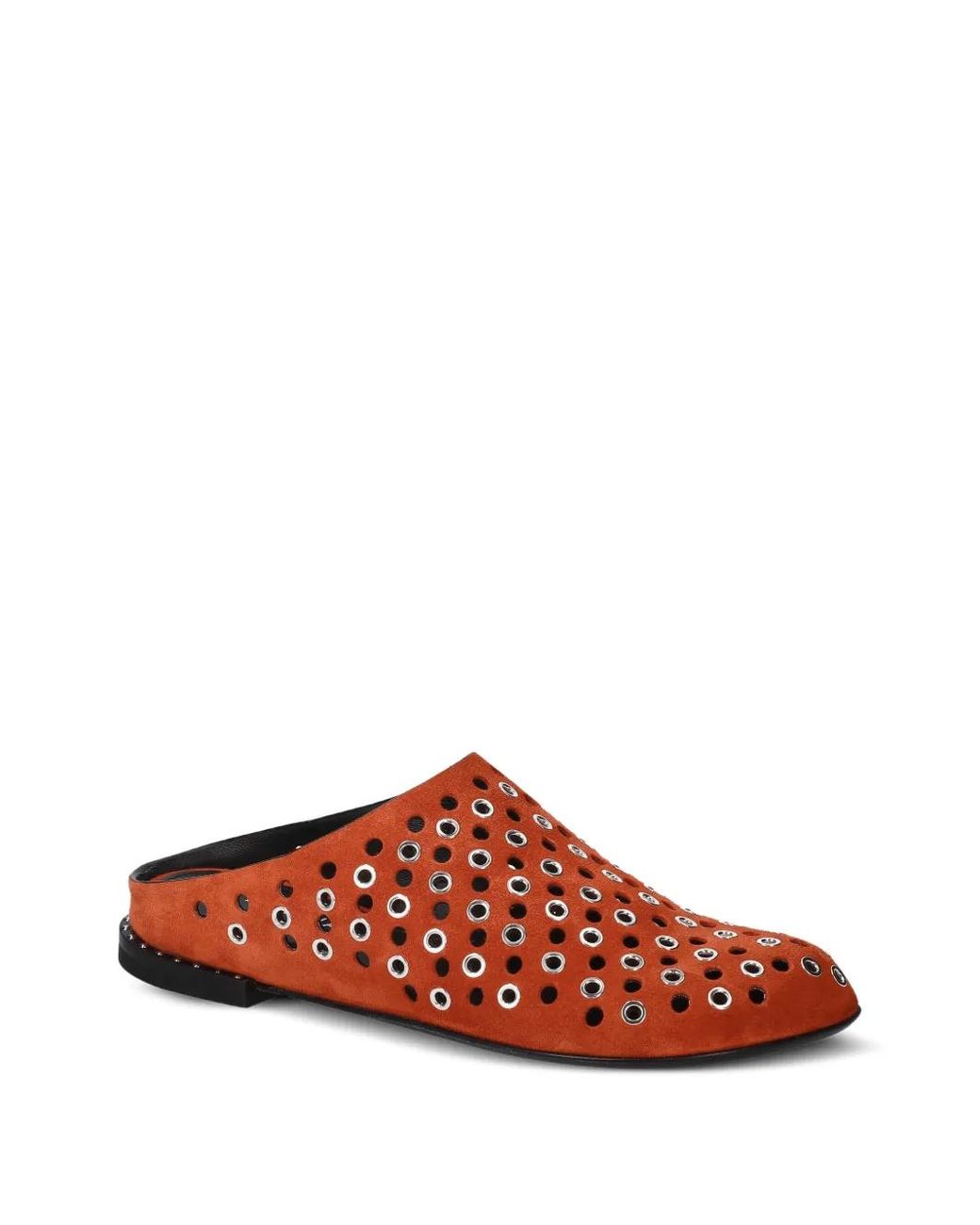 Premiata Brown Eyelet-Detail Mules