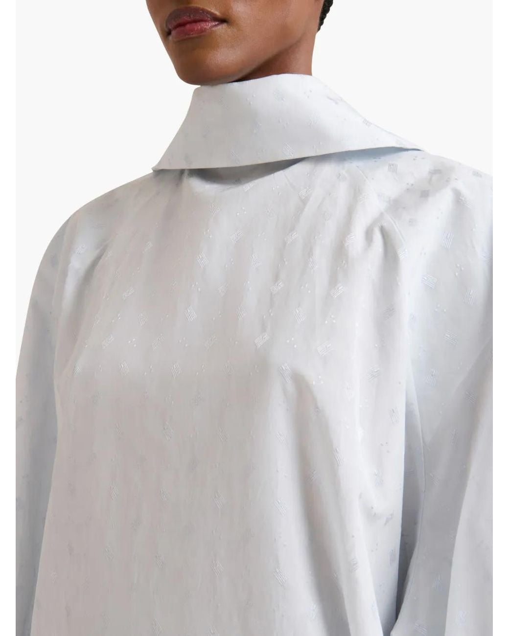 Marni White High-Collar Shirt