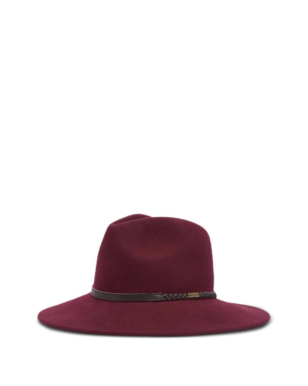 Barbour Purple Tack Fedora Braided-Trim Hat