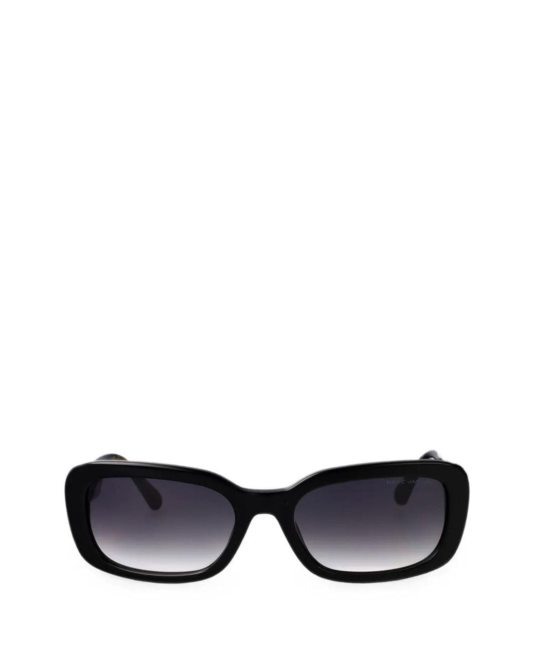 Marc Jacobs Black Logo-Plaque Rectangle-Frame Sunglasses