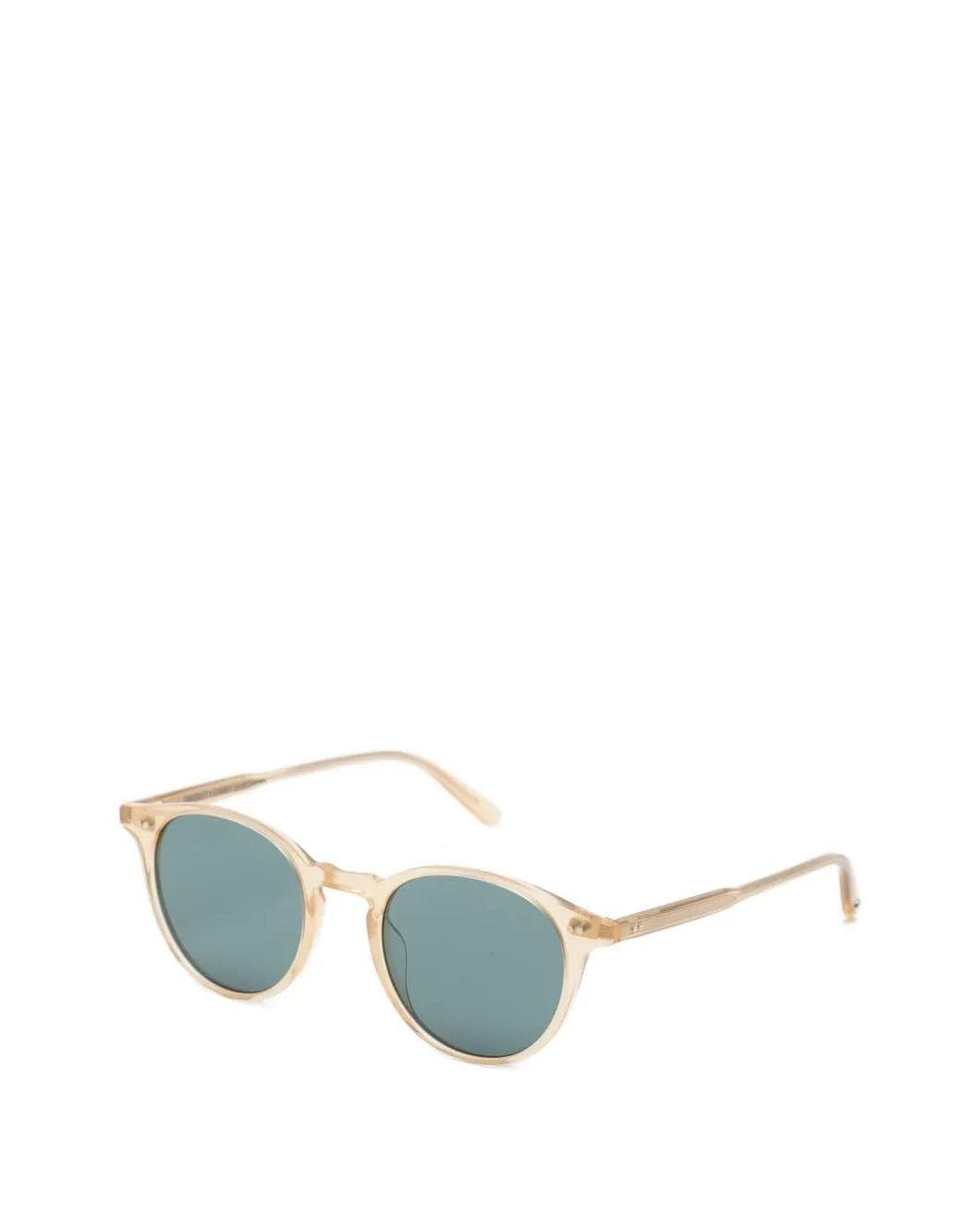 Garrett Leight Blue Clune Round-Frame Sunglasses