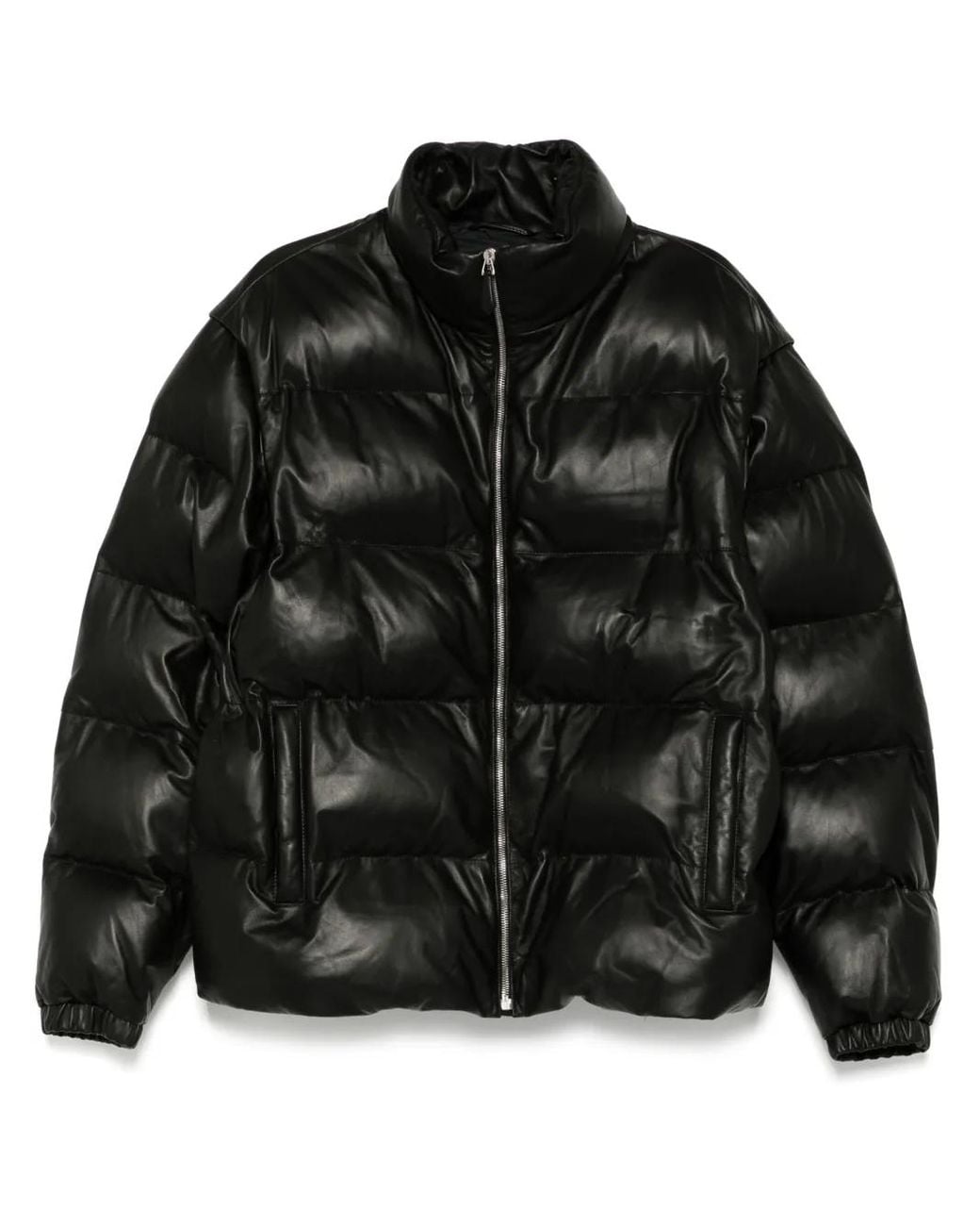 Bally Black Leather 2-In-1 Padded Jacket for men