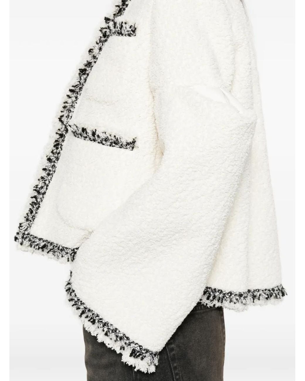 Sacai White Tweed Jacket