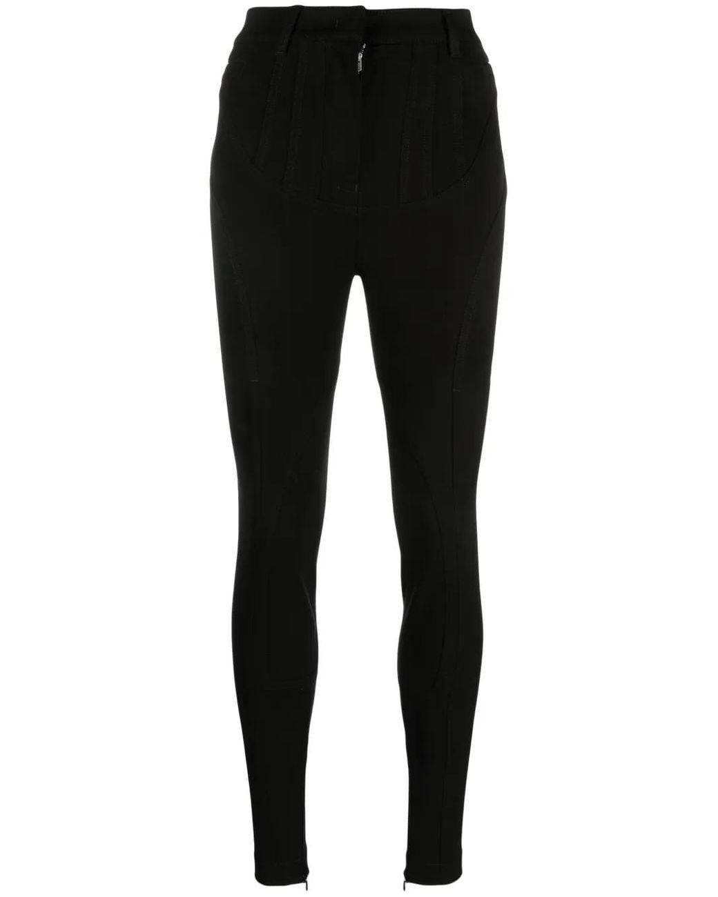 Stella McCartney Black Panelled Skinny-Cut Trousers