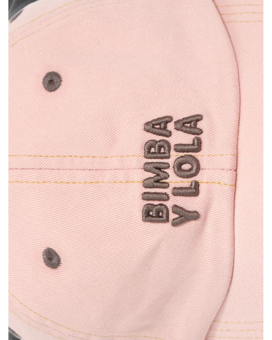 Bimba Y Lola Pink Casquette En Coton À Effet Délavé