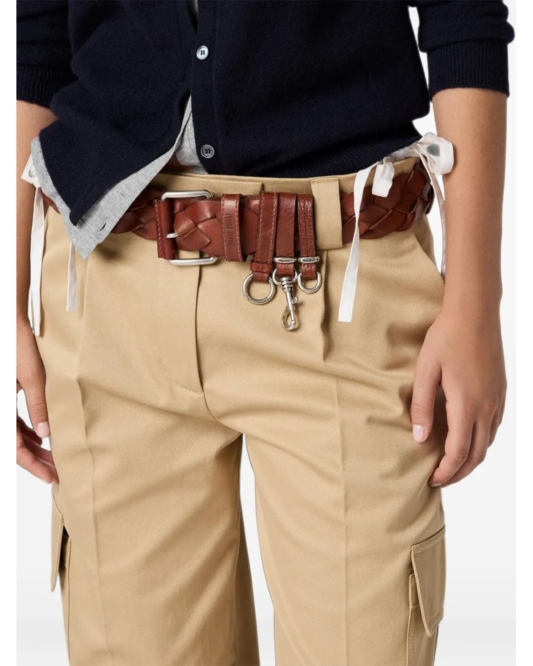 Miu Miu Natural Chino Trousers