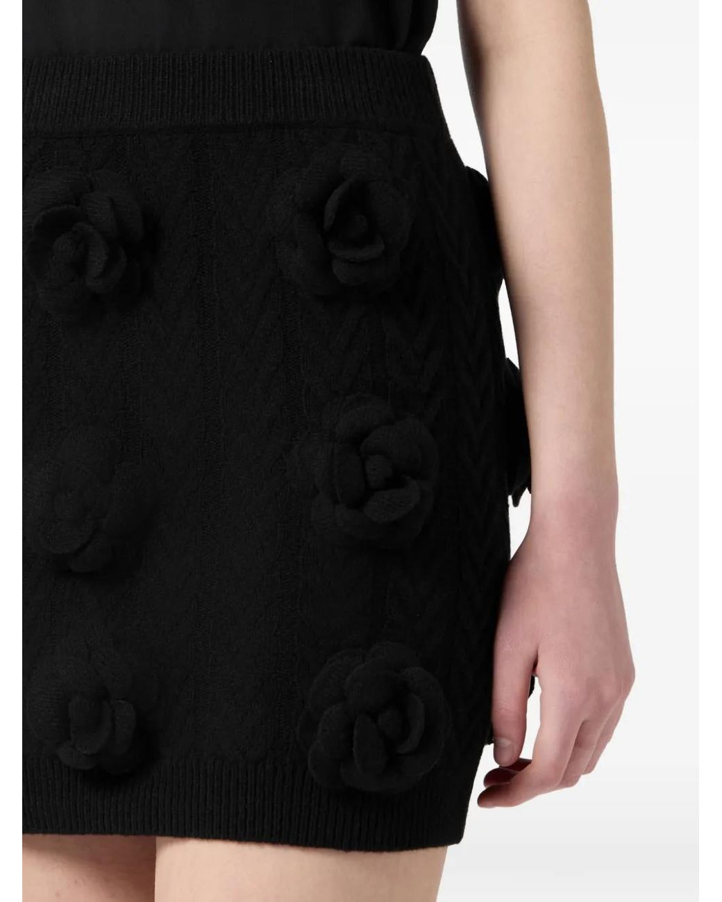 Philipp Plein Black Minijupe À Fleurs