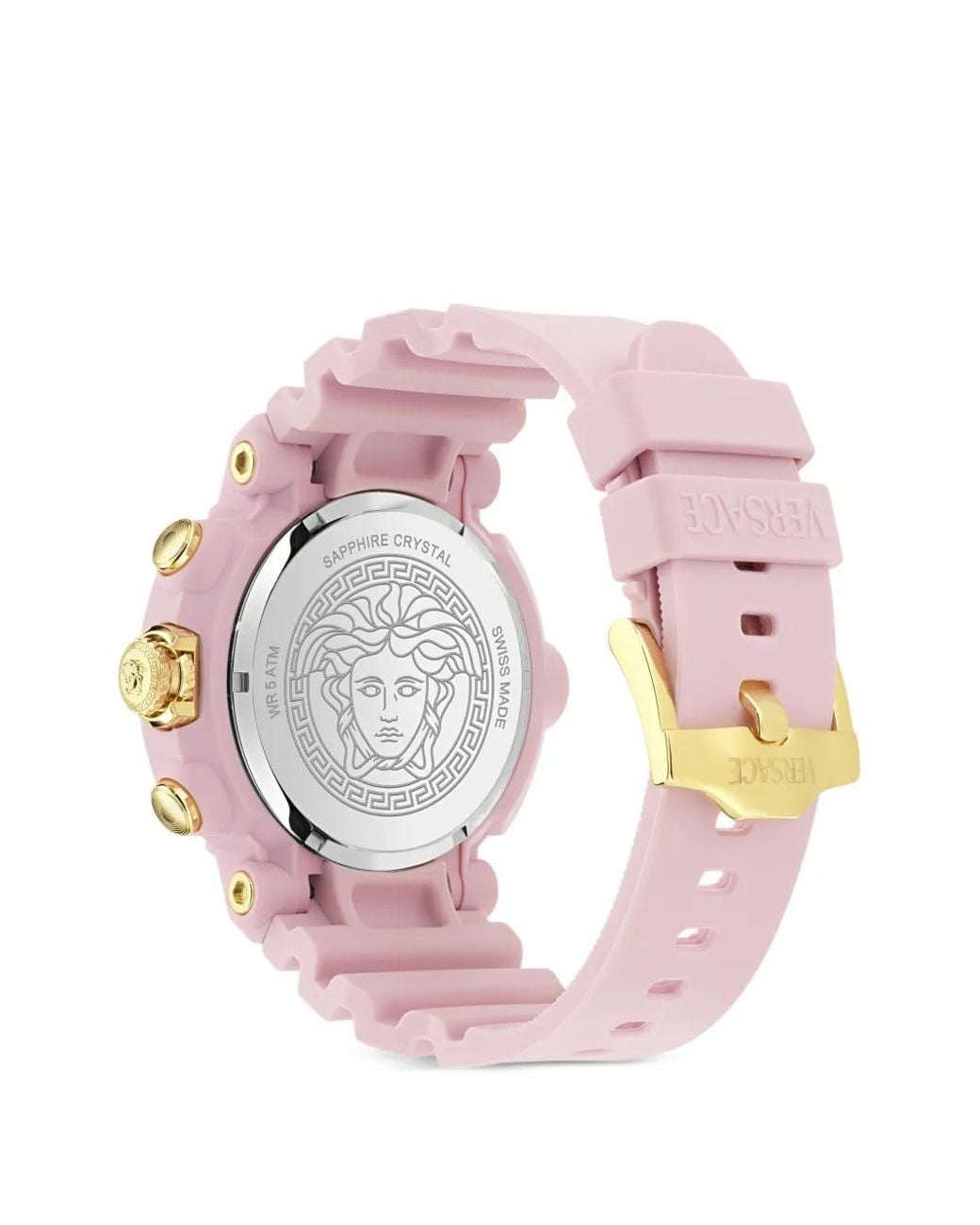 Versace Pink V-Real Active Chrono 44Mm Watch