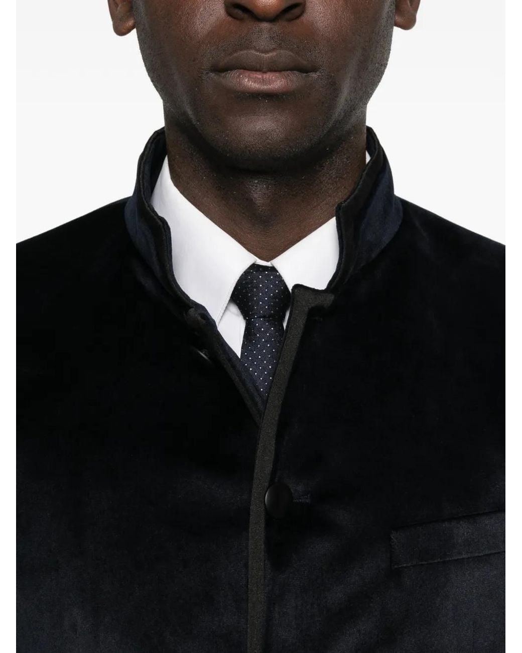 Karl Lagerfeld Black Glory Button-Fastening Jacket for men