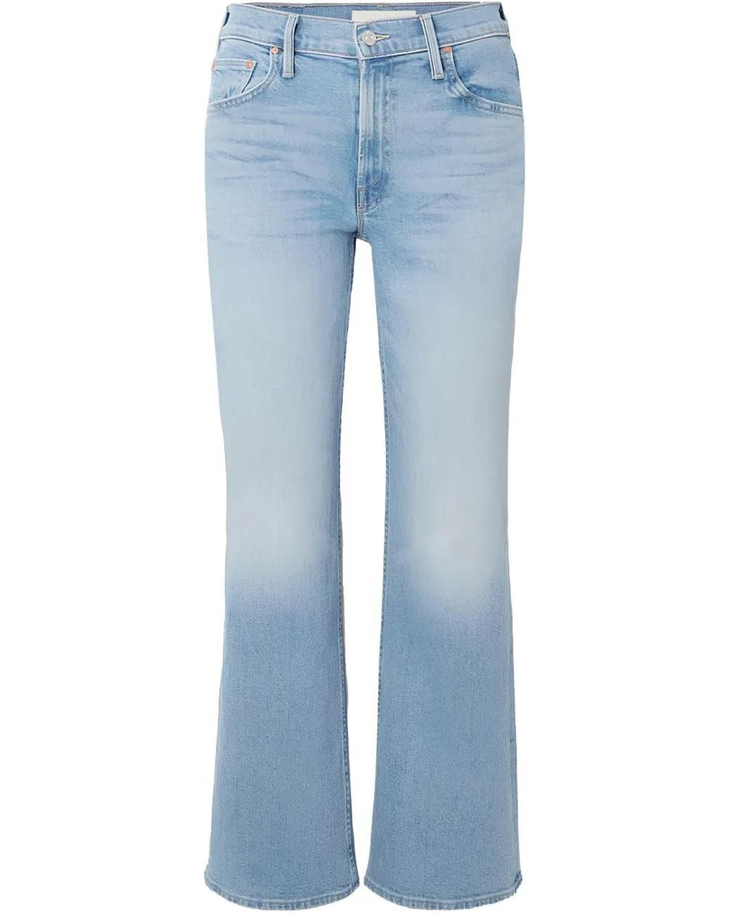 Mother Blue Straight-Leg Jeans