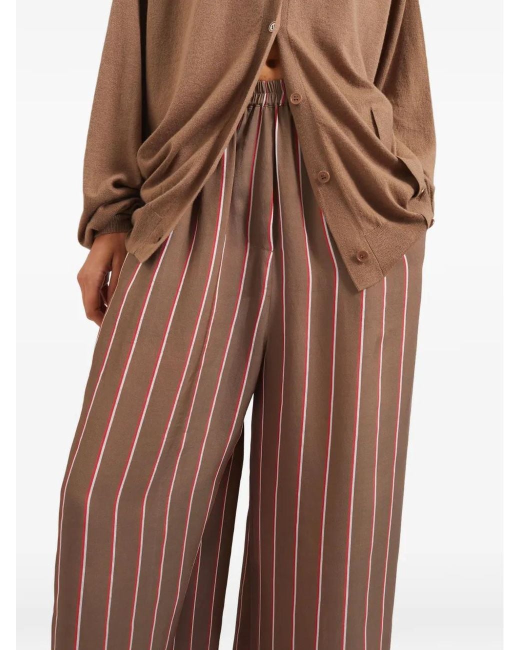 Frankie Shop Brown Baxter Fluid Track Pants