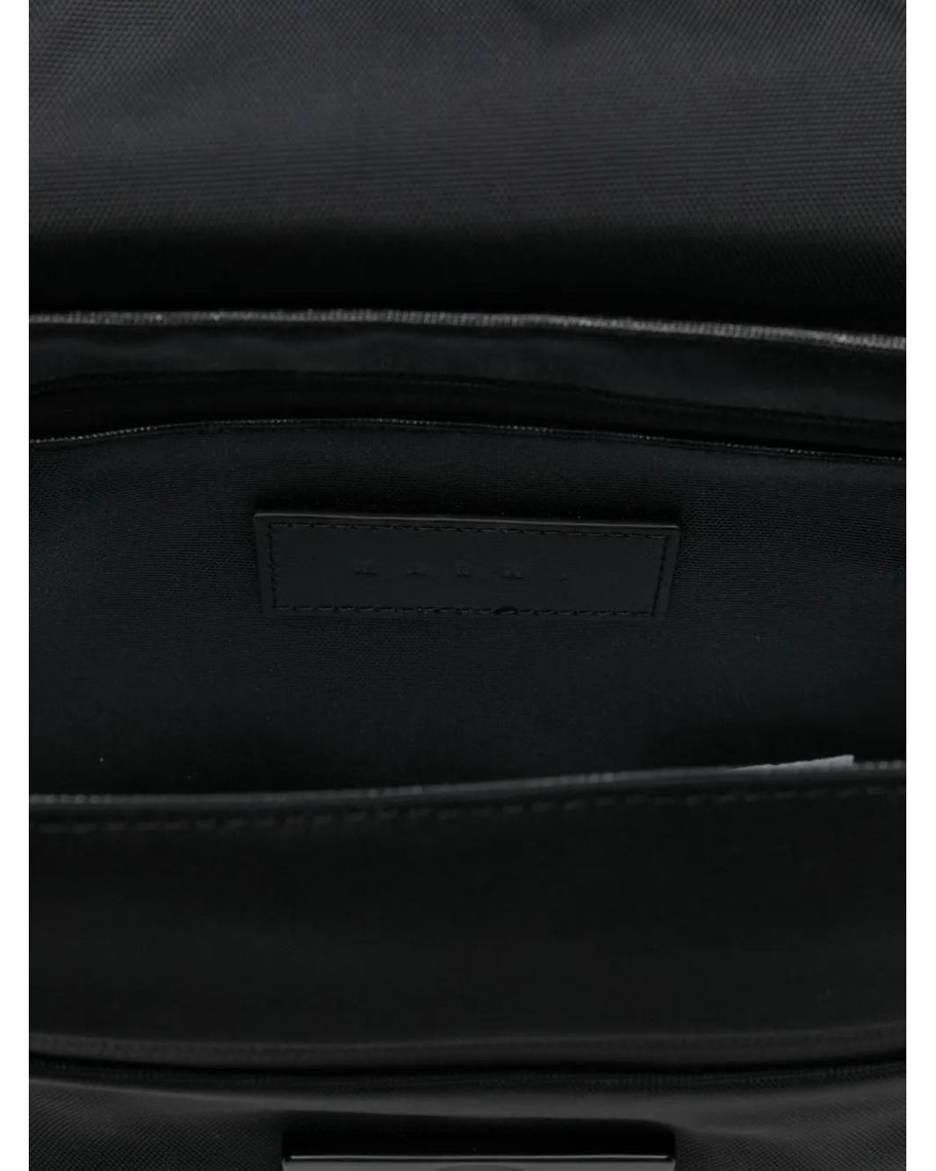Marni Black Flap Messenger Bag for men