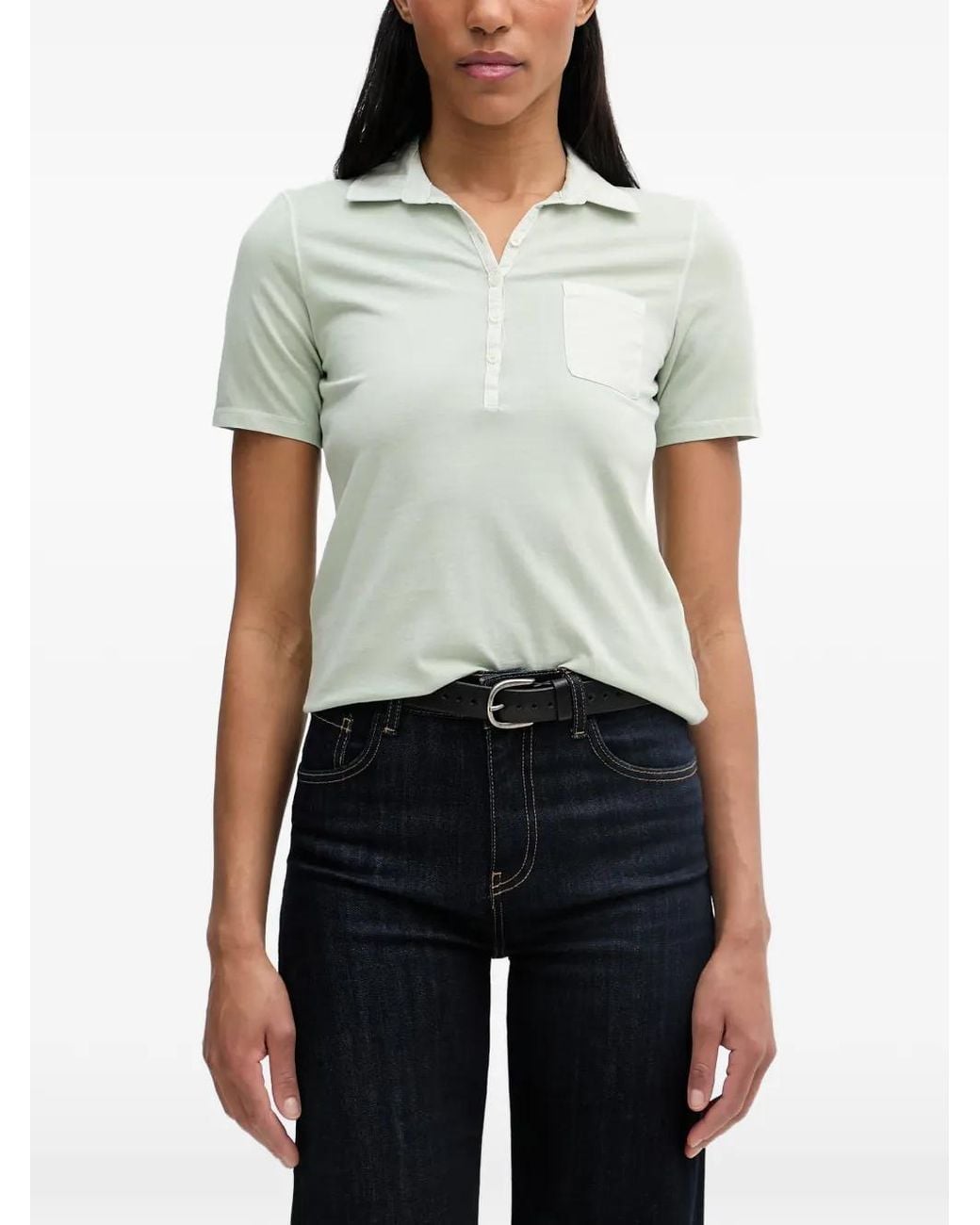 Marc O' Polo White Patch-Pocket Polo Shirt