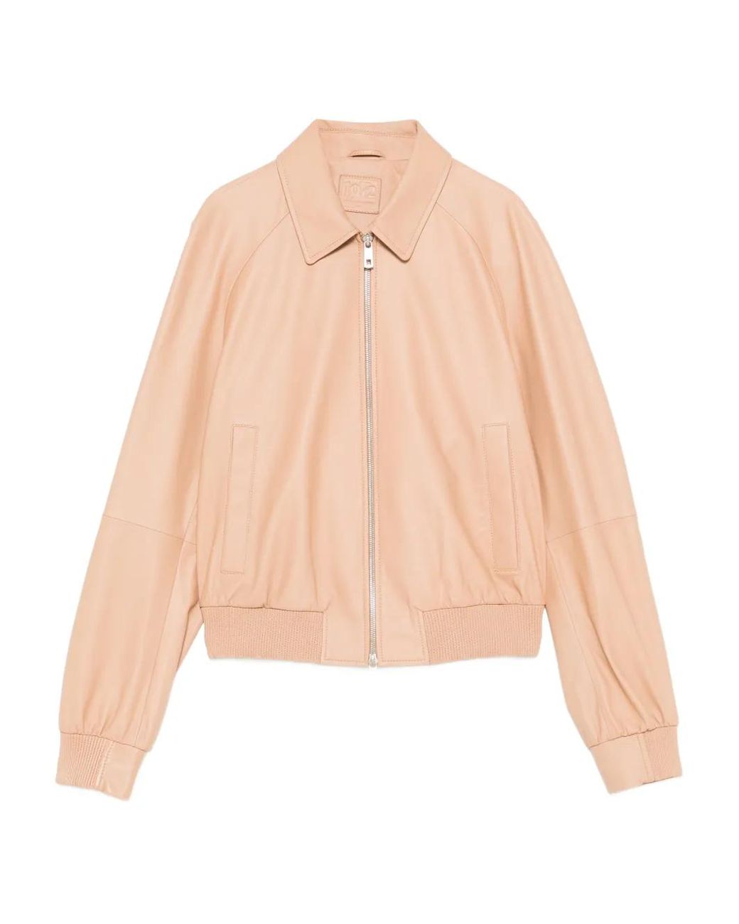 Desa Nineteenseventytwo Natural Zipped Leather Jacket