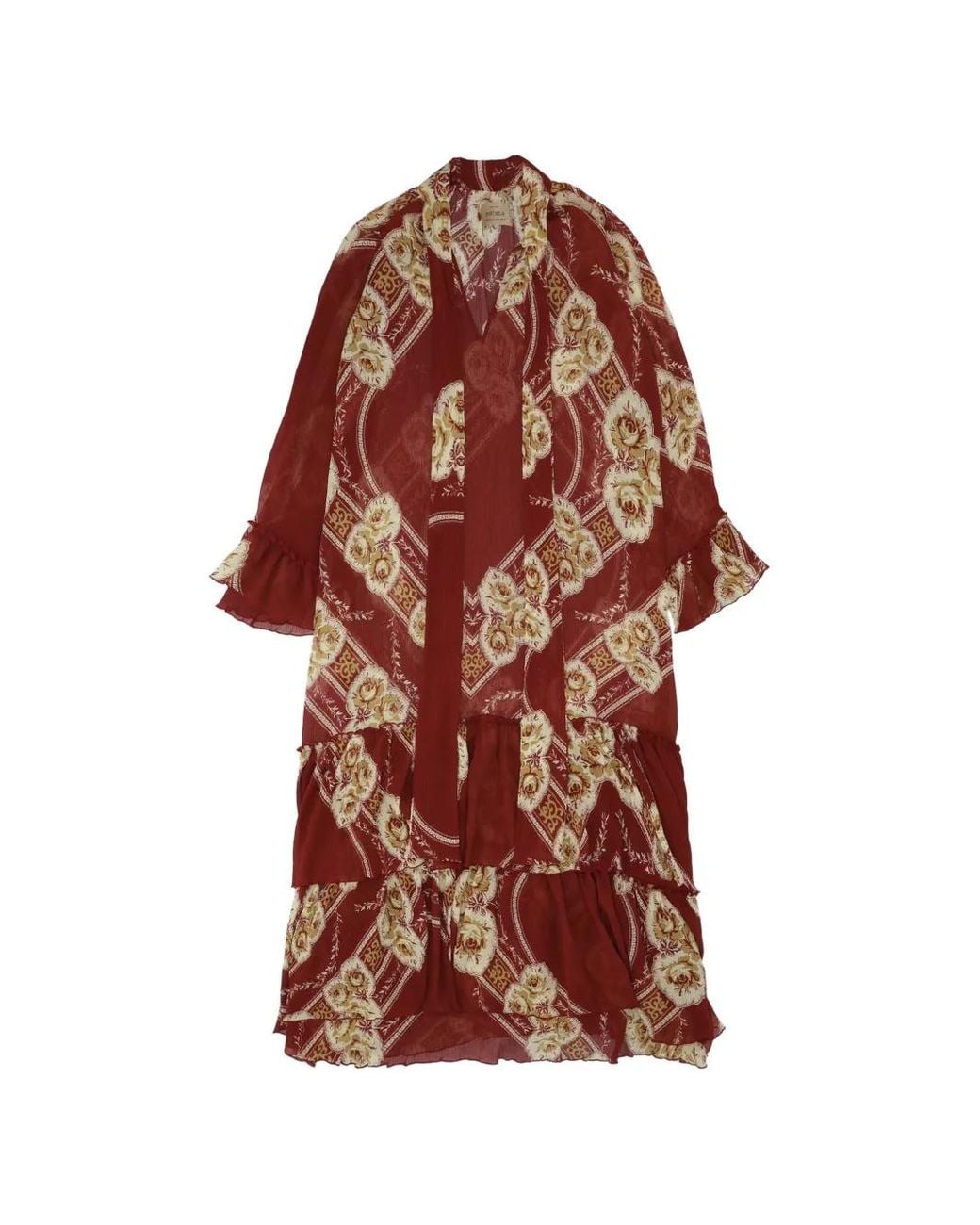 Fortela Red Aradia Ruffled Dress
