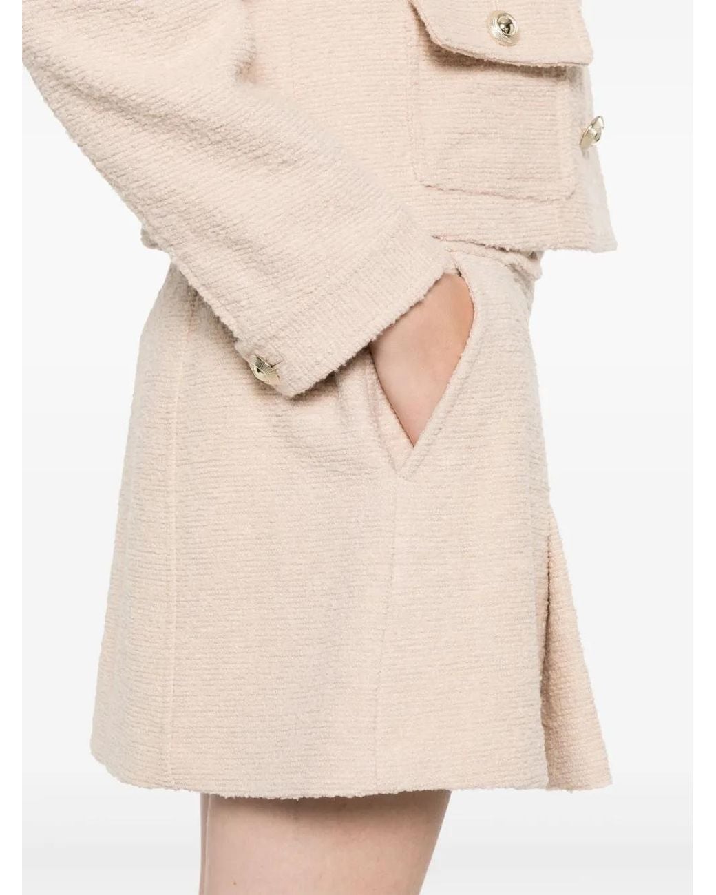 Tom Ford Natural Bouclé Mini Skirt