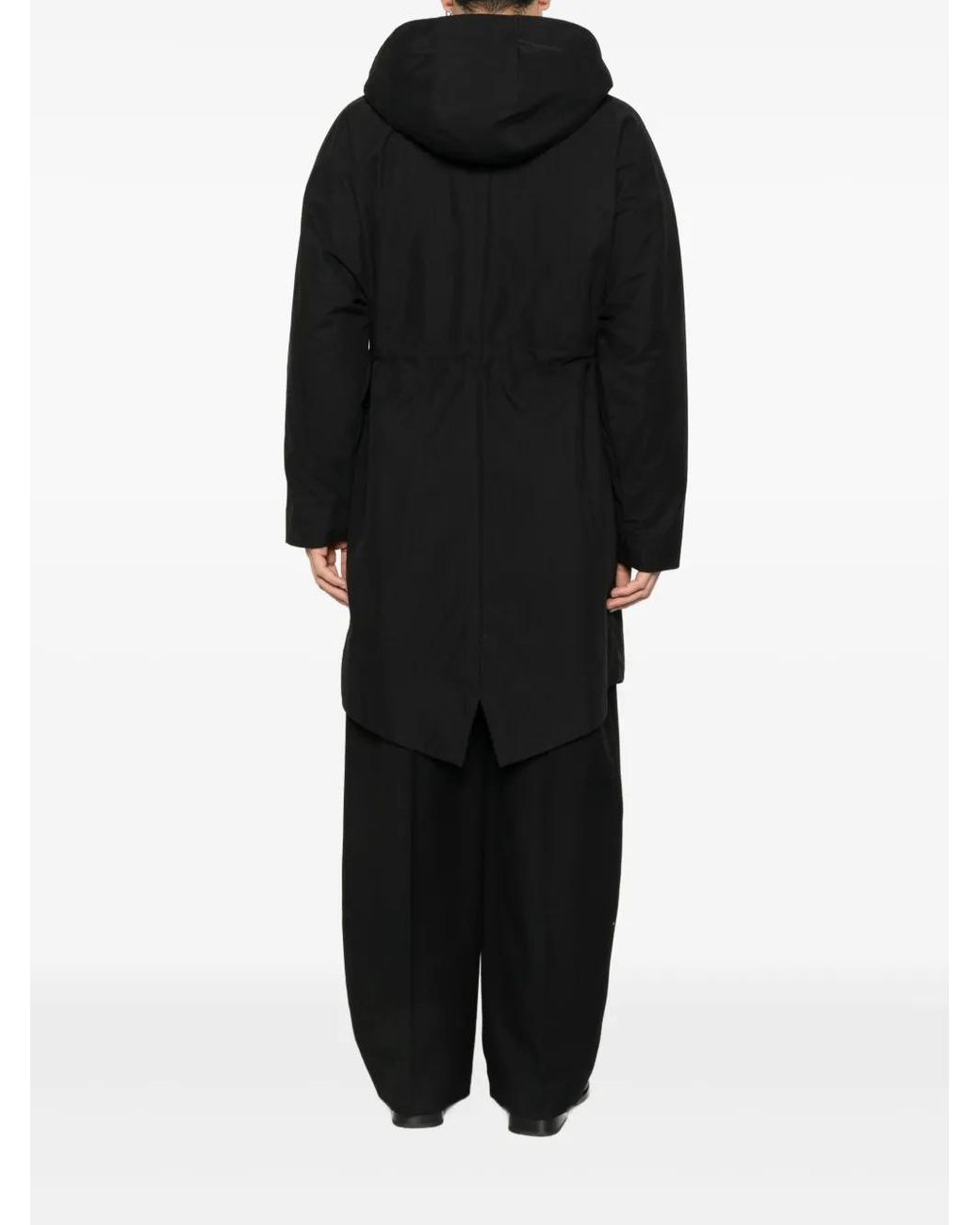 Simone Rocha Black Hooded Parka Coat
