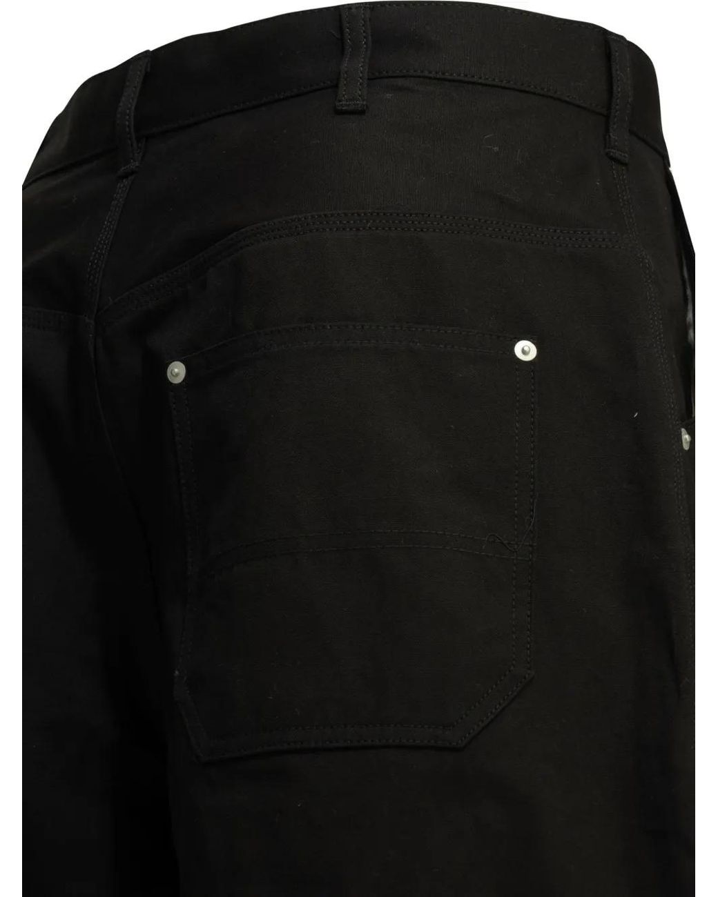 Comme des Garçons Black Pleated Cotton Shorts for men