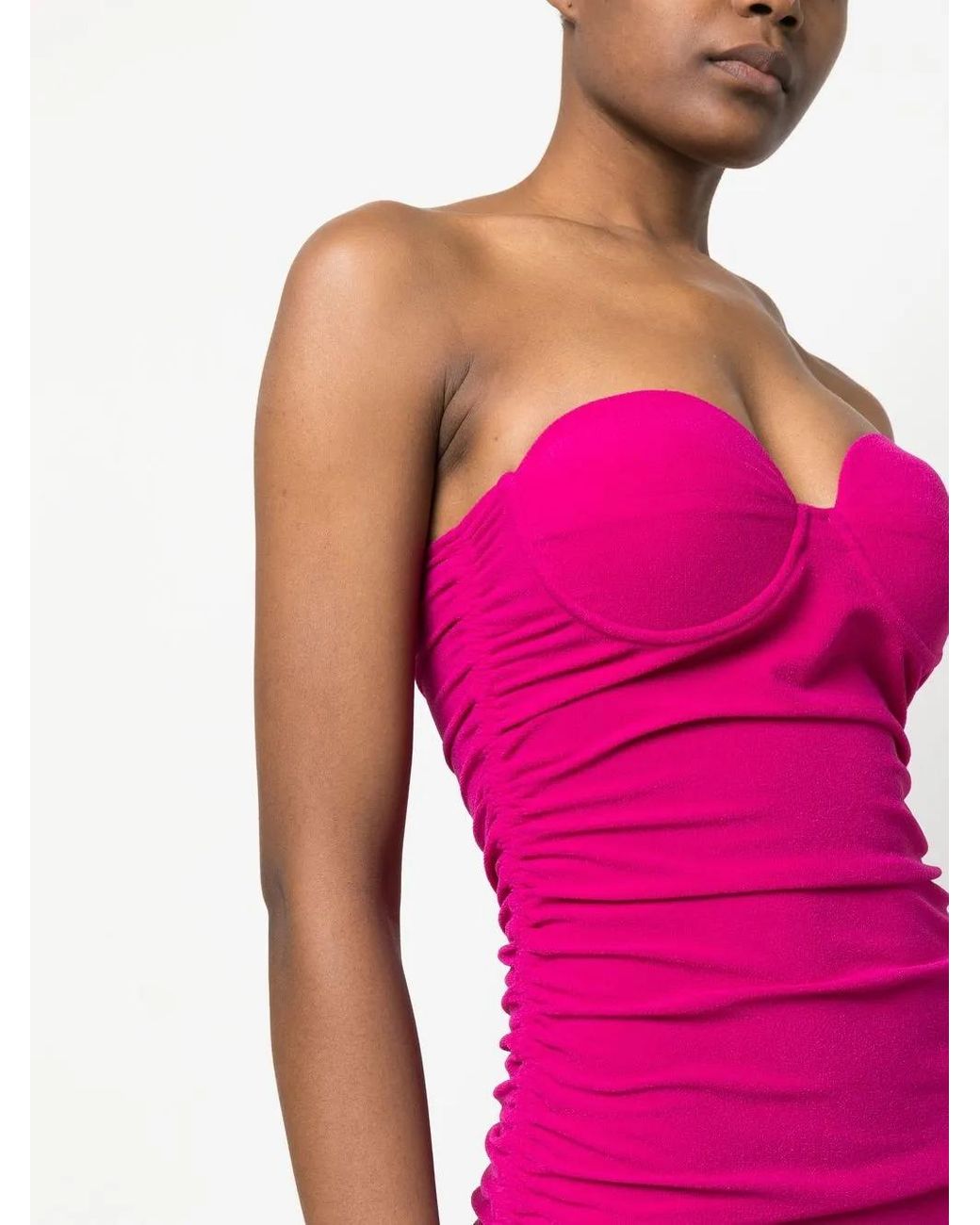 Reina Olga Pink Dirty Diana Ruched Mini Dress