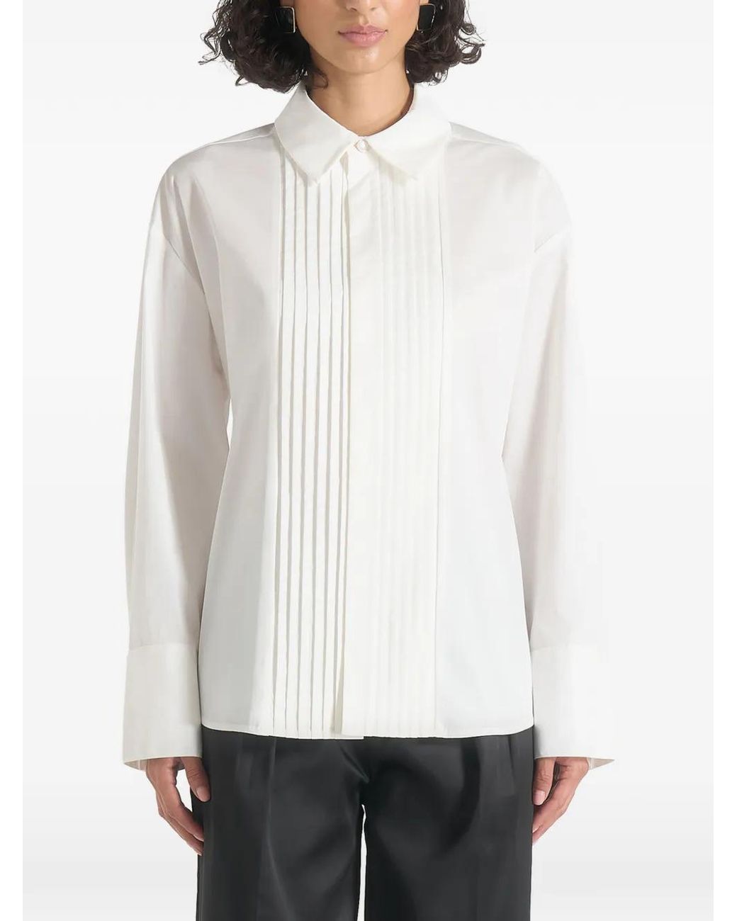 Manière De Voir White Chemise Plissée Hope