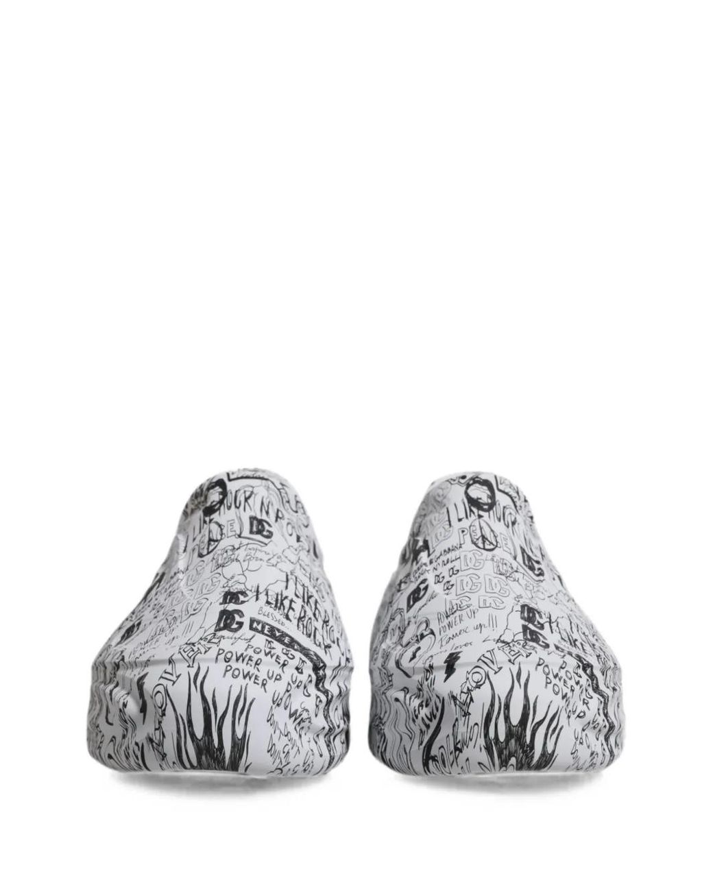Dolce & Gabbana White Graffiti Daymaster Sneakers for men