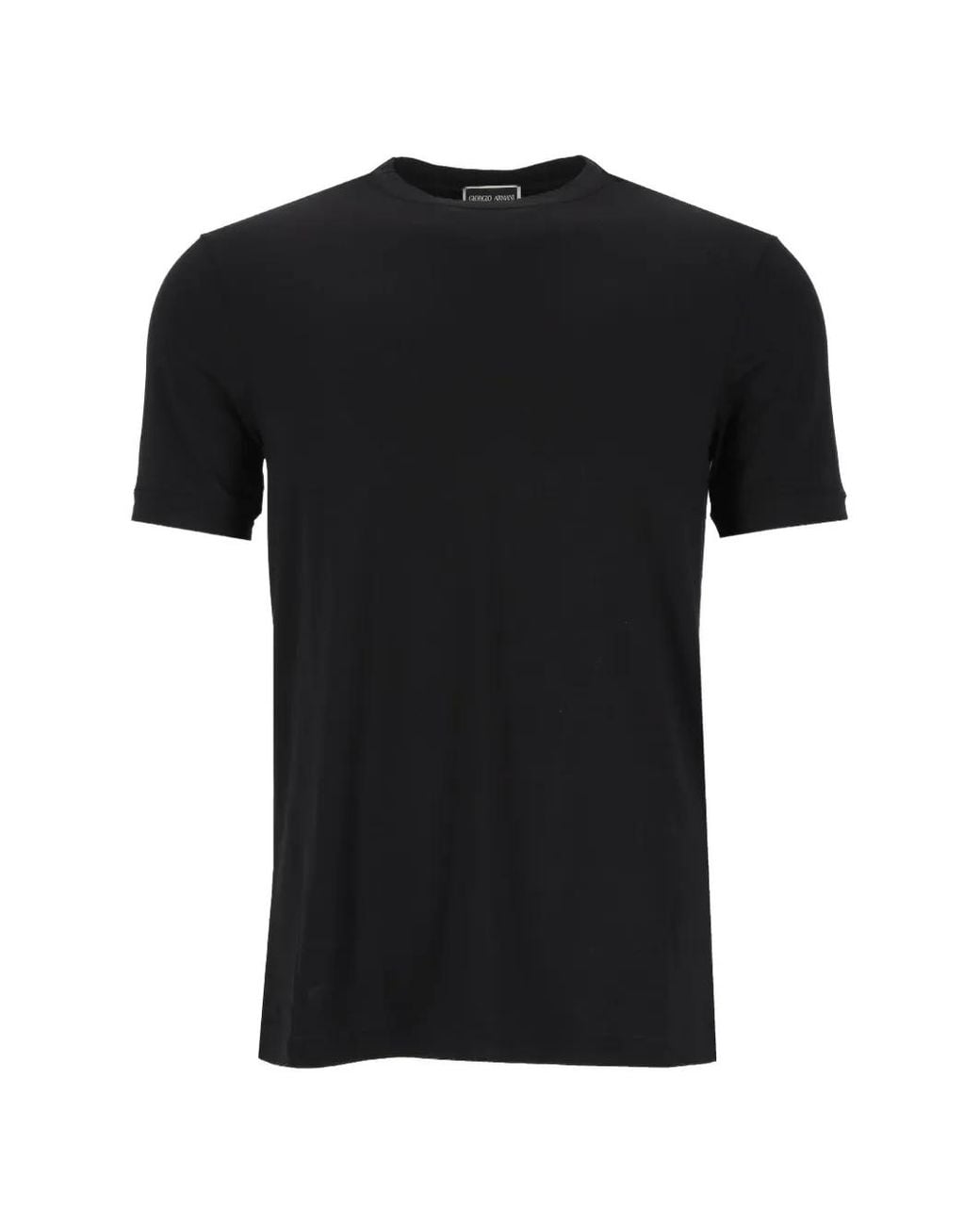 Giorgio Armani Black T-Shirt Icon En Jersey for men