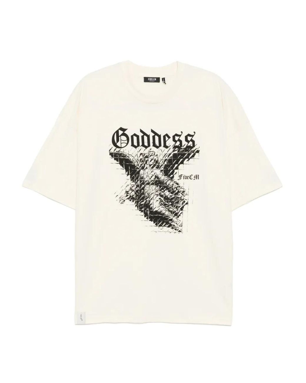 FIVE CM White Graphic-Print T-Shirt for men