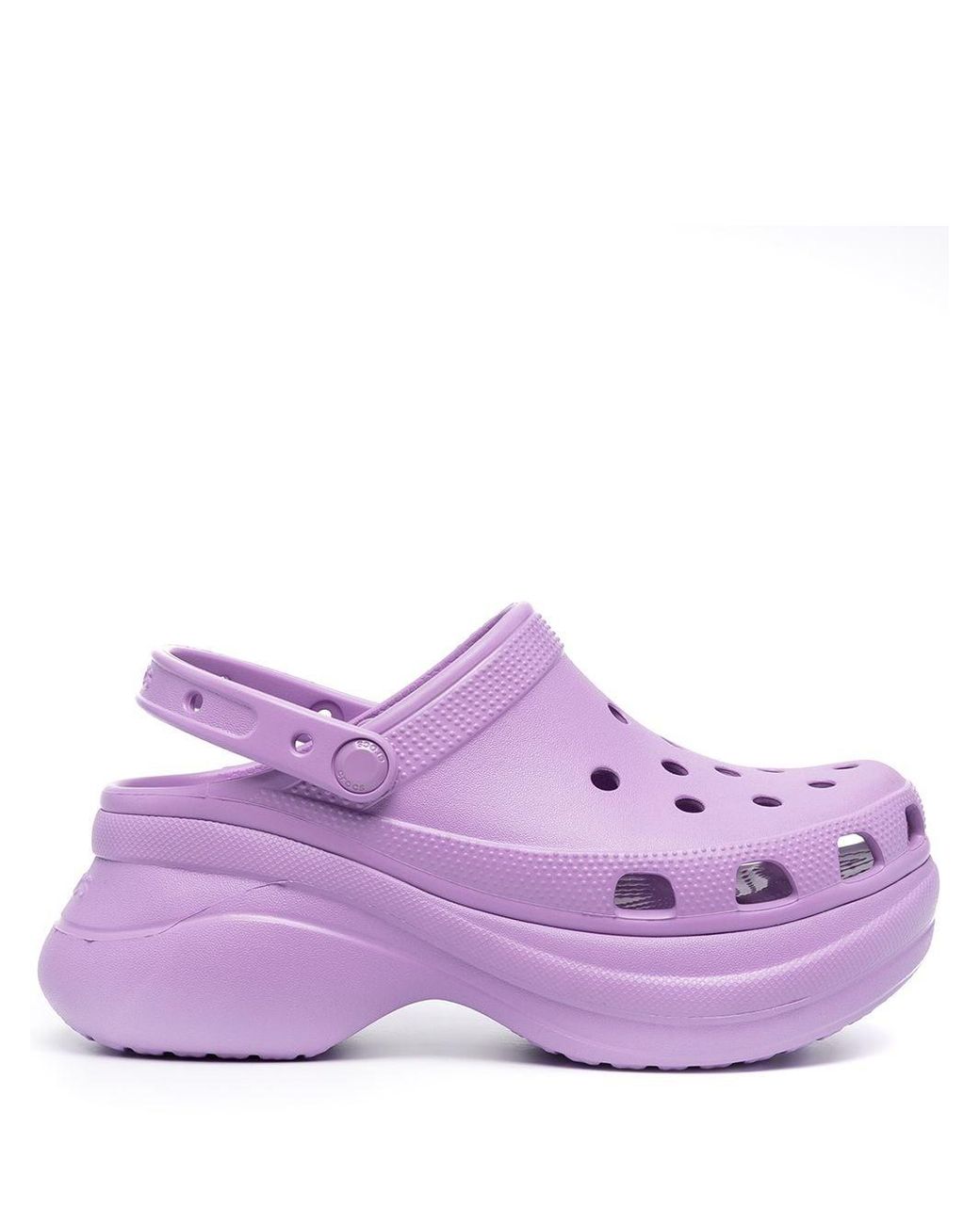 Кроксы на подошве. Крокс на платформе. Crocs Purple. Крокс Хайкер Клог фиолетовые. Crocs Classic Bae Clog.
