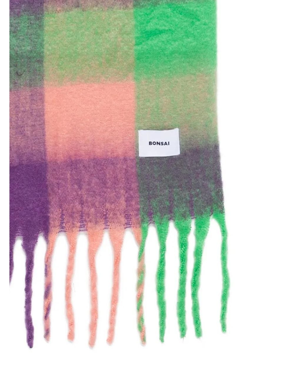 Bonsai White Checked Scarf for men