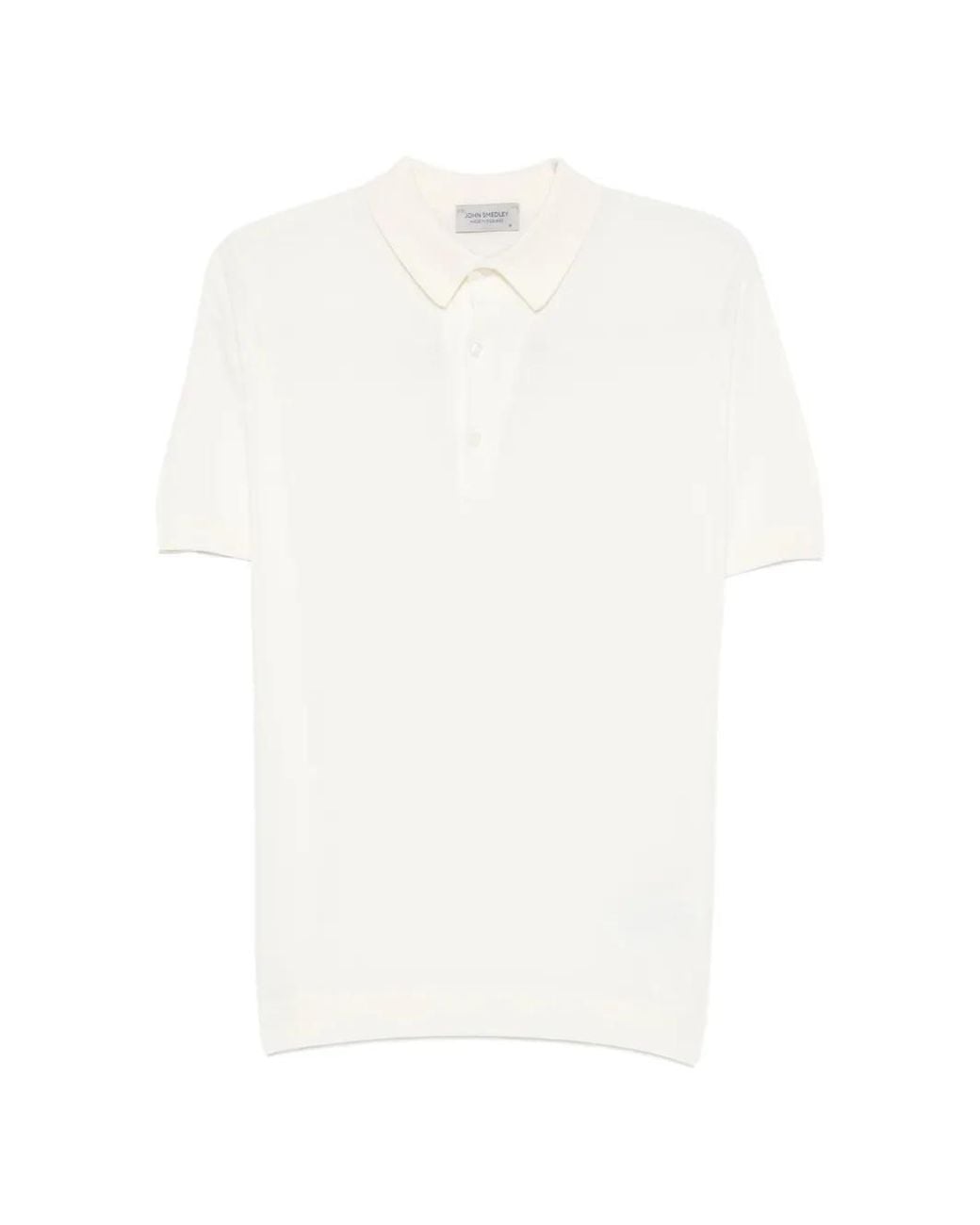 John Smedley White Adrian Short-Sleeves Polo Shirt for men