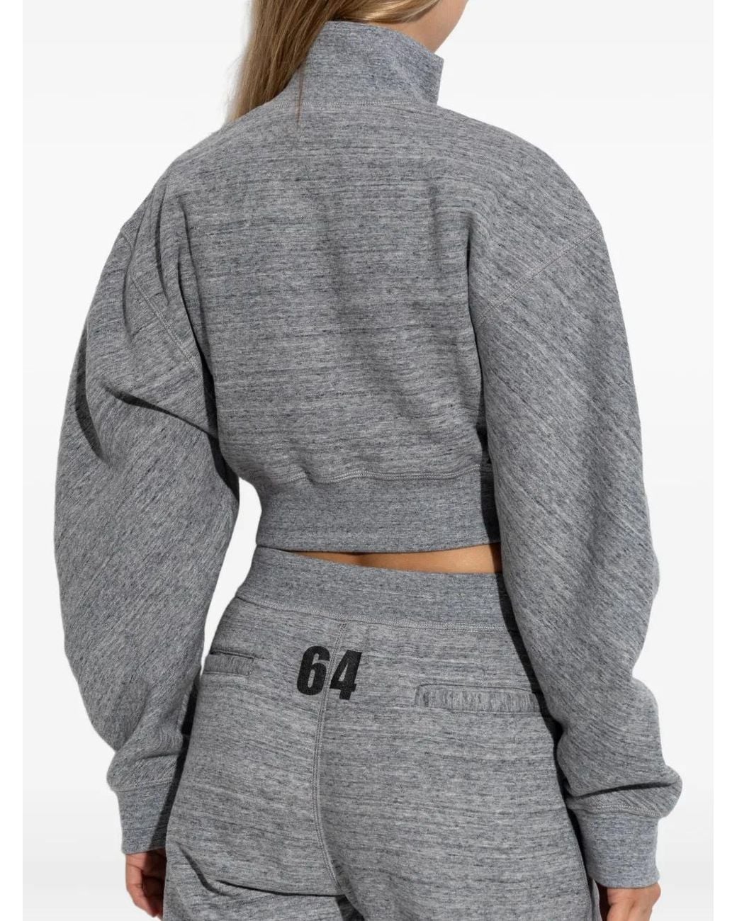 DSquared² Gray Zip Appliqué Knitwear