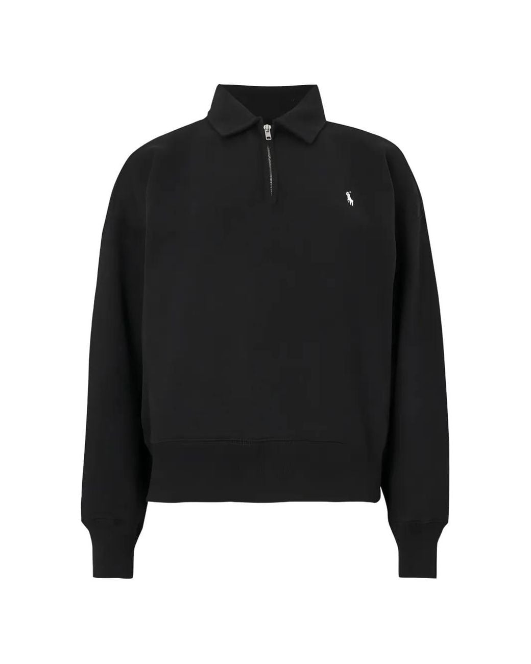 Polo Ralph Lauren Black Pony Motif Half-Zip Sweater